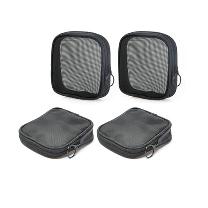 patu Mesh Travel Toiletry Bag, Transparent Standing Pouch, Portable Shaving Washing Kits Organizer, Personal Care Trip Case, 4 Packs, Size S, Black - size: Small, Black (4 Pack)