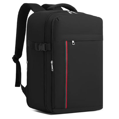 Kono 20L Airline Approved Casual Daypack bag, 15.6" Laptop Backpack, Black - color: Black