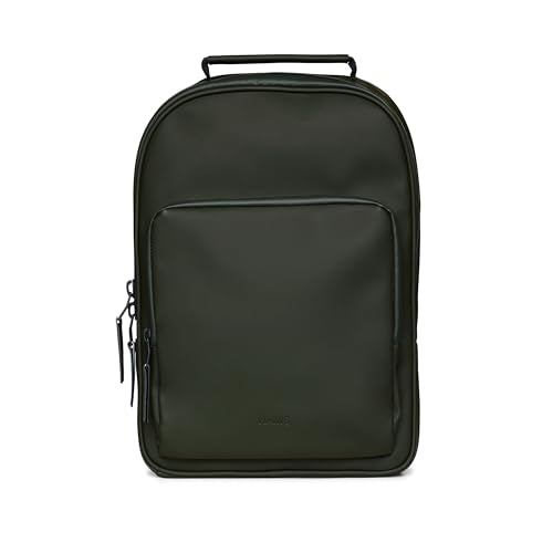 RAINS Book Daypack Waterproof Laptop Backpack for Men and Women - color: Green
