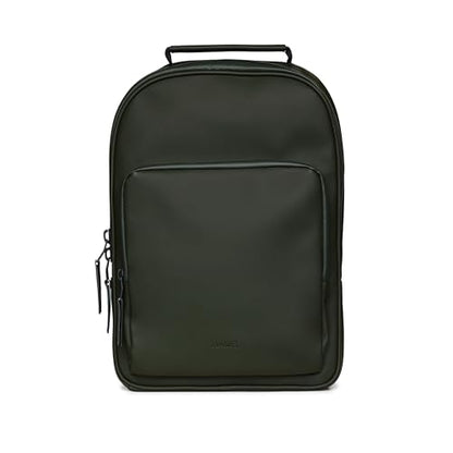 RAINS Book Daypack Waterproof Laptop Backpack for Men and Women - color: Green