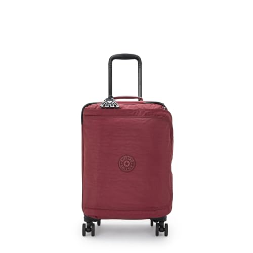 Kipling Women's Spontaneous Small Softside Spinner Wheel Luggage, Integrated TSA Accepted Lock - color: Lounge Wine