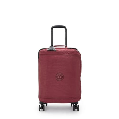 Kipling Women's Spontaneous Small Softside Spinner Wheel Luggage, Integrated TSA Accepted Lock - color: Lounge Wine