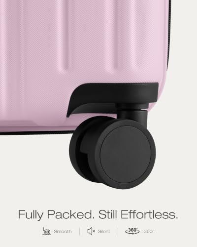 Coolife Luggage, Lightweight and Durable Hardshell, 24 in, Light Pink - color: Light Pink2.0, size: M(24in)