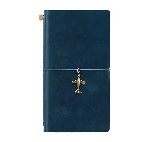 Genuine Leather TN Travel Notebook Protective Cover Journal Sketchbook Planner Agenda Diary Personal Organizers Noteboo (Blue Standard) - color: Blue Standard