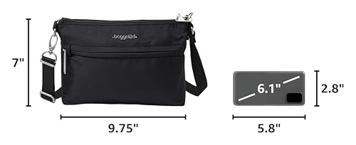 Baggallini Securtex™ Anti-Theft Memento Crossbody - color: Black