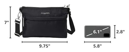 Baggallini Securtex™ Anti-Theft Memento Crossbody - color: Black