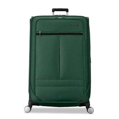 Samsonite Soft-Sided 29-Inch Lightweight Large Checked Expandable Element Suitcase: Durable, 360° Spinner Wheels, Adjustable Telescopic Handle, 2 Front & 1 Side Pocket- Deep Green - color: Bistro Green, size: 29-Inch Checked-Large