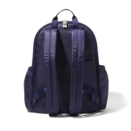 Baggallini Essential Laptop Backpack - 16x12 Inch Travel Backpack with 16" Laptop Sleeve - Lightweight Luggage Backpack - color: Cadet Navy