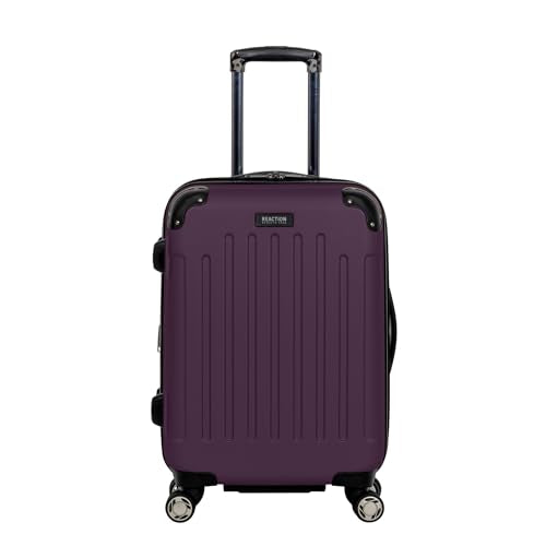 Kenneth Cole REACTION Renegade Luggage Expandable 8-Wheel Spinner Lightweight Hardside Suitcase, Midnight Plum, 20-Inch Carry On - color: Midnight Plum, size: 20-Inch Carry On