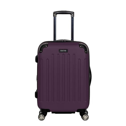 Kenneth Cole REACTION Renegade Luggage Expandable 8-Wheel Spinner Lightweight Hardside Suitcase, Midnight Plum, 20-Inch Carry On - color: Midnight Plum, size: 20-Inch Carry On