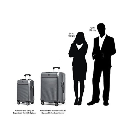 Travelpro Platinum Elite Hardside Luggage 2-Piece Set, Sand, 21 & 25-Inch - color: Metallic Sand, size: 2-Piece Set (21/25)