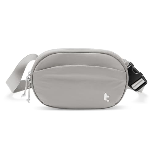 tomtoc Belt Bag with RFID Blocking, Cross Body Fanny Pack for Women Men, Sling Waist Bags with Adjustable Strap for Travel Walk - color: Gray