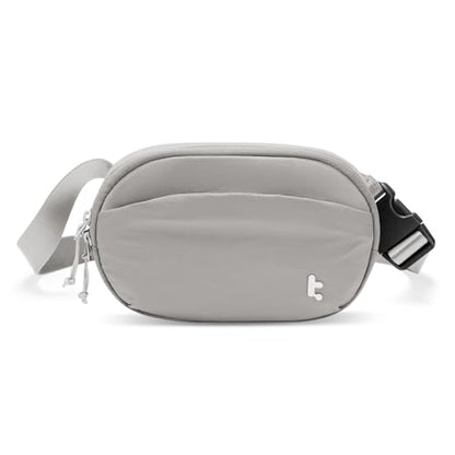 tomtoc Belt Bag with RFID Blocking, Cross Body Fanny Pack for Women Men, Sling Waist Bags with Adjustable Strap for Travel Walk - color: Gray