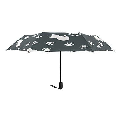 Automatic Auto Open Close Compact Printed Travel Umbrella for Rain Water-Resistant Mini Small Size Lightweight Folding Umbrella - color: Cat Claw
