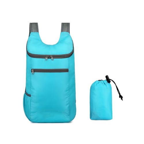 Foldable Backpack,20L Lightweight Travel Bag (Lake blue) - color: Lake Blue