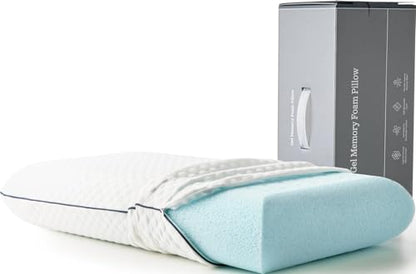 Weekender Cooling Gel Memory Foam Pillow for Sleeping – Standard Size, Ventilated Cooling Pillow for Side & Back Sleepers, Neck & Shoulder Support, Medium Firm, Washable Cover - size: Standard, style: 1 Pack