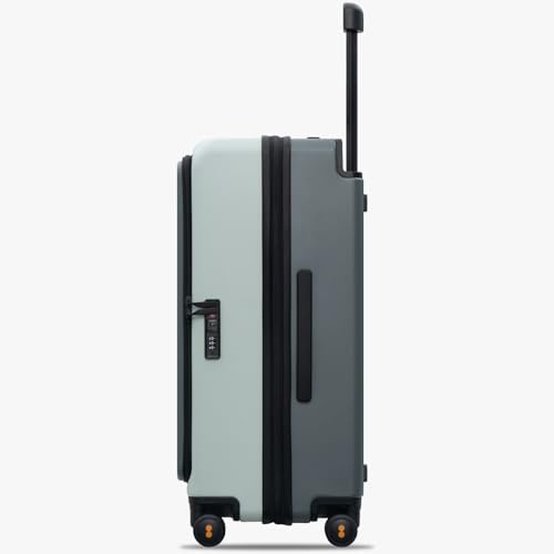 LEVEL8 Top Opening Luggage, 24 Inch Wide Handle Expandable Suitcase Celadon - color: Celadon, size: 24Inch