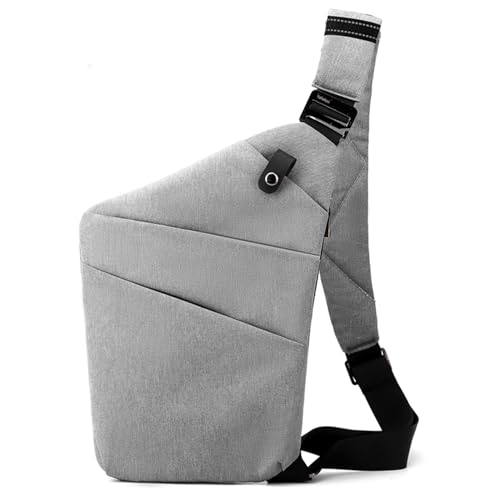 Anti Theft Travel Bag Sling Cross-body Bag Large Capacity - color: Grey, style: Right Shoulder