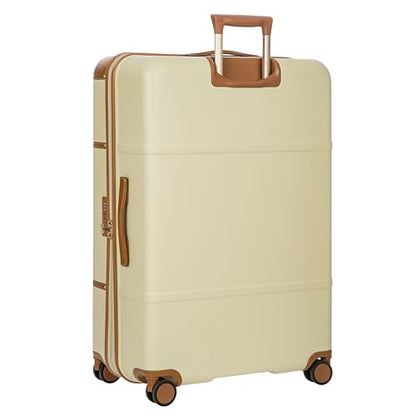 Bric's Bellagio 3.0 Spinner Trunk- Luxury Hardshell Check In Luggage with Large Wheels, Telescopic Handle, Leather Detailing - Expandable Rolling Suitcase - 32", Cream - color: Cream, size: 32" Checked-Extra Large