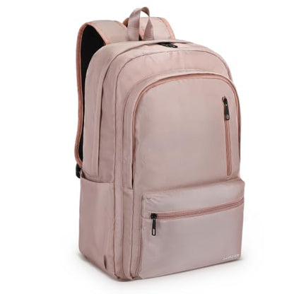 Laptop Backpack for Men & Women 15.6 Inch Office Anti Theft, Pink - color: Pink