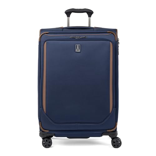 Travelpro Crew Classic Softside Checked Luggage, Blue, 25-Inch - color: Patriot Blue, size: Checked Medium