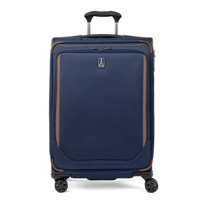 Travelpro Crew Classic Softside Checked Luggage, Blue, 25-Inch - color: Patriot Blue, size: Checked Medium