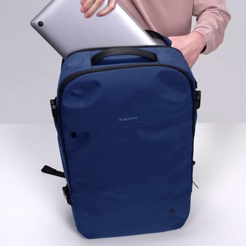 PUREVAVE Laptop Backpack Water Resistant YKK Zippers Travel Study - color: Dark Blue