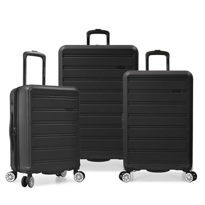 Travel Select Snowcreek Hardside Expandable Spinner Luggage Set w/USB Port, Black, 3-Piece - color: Black, size: 3 Piece Set