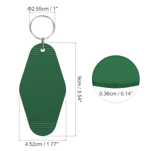 uxcell Hotel Keychains Blank Plastic - color: Deep Green