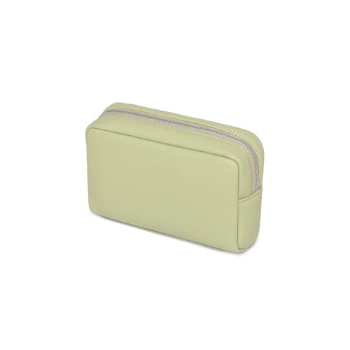 Makeup Bag for Purse Travel Cosmetic Bag (PU Sage Green) - color: Sage Green