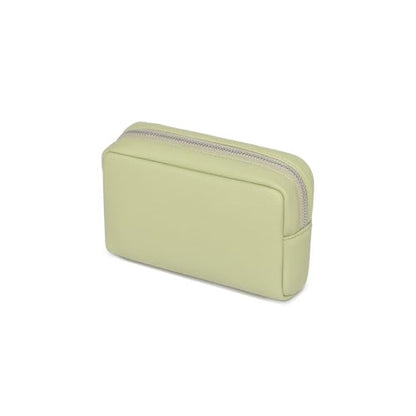 Makeup Bag for Purse Travel Cosmetic Bag (PU Sage Green) - color: Sage Green