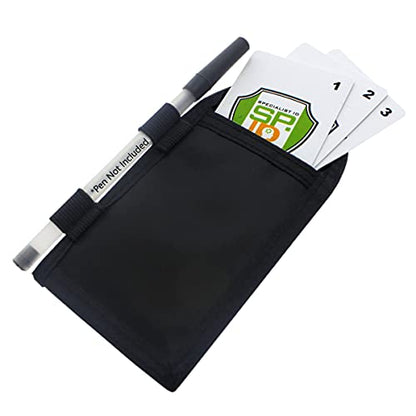 Heavy Duty Badge Wallet with Pen Loop Holder - Double Pocket Key Card Holder - Clear Front Display Window - Secure Back Pouch for Cards, Money, Flash Drive and More by Specialist ID (Black) - size: 1 Single