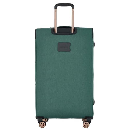 kensie Hudson Softside 3-Piece Spinner Luggage Set, Smoke Pine - color: Smoke Pine