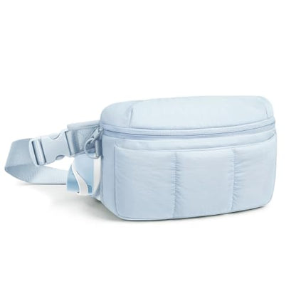 TOPEAST Fanny Pack for Women 3.5L Waist Pack with Water Bottle Holder, Light Blue - color: Baby Blue