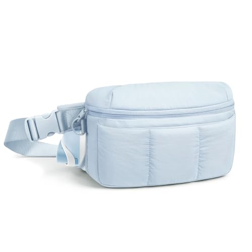 TOPEAST Fanny Pack for Women 3.5L Waist Pack with Water Bottle Holder, Light Blue - color: Baby Blue