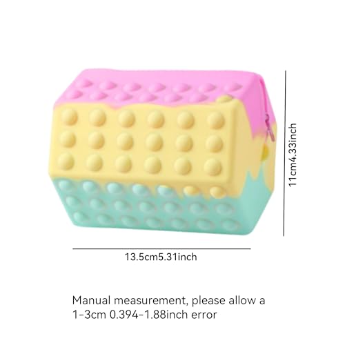 Silicone Makeup Bag Travel Cosmetic Bag Stuff Bag Makeup Pouch Cute Makeup Organizer Versatile Zipper Pouch - color: Colorful1