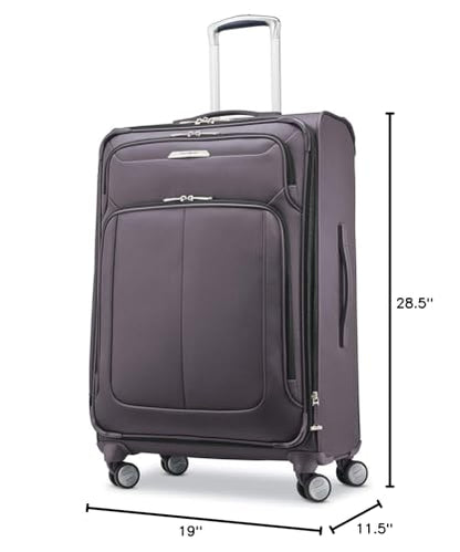 Samsonite Solyte DLX Softside Expandable Luggage with Spinner Wheels, Mineral Grey, Checked-Medium 25-Inch - color: Mineral Grey, size: Checked-Medium 25-Inch
