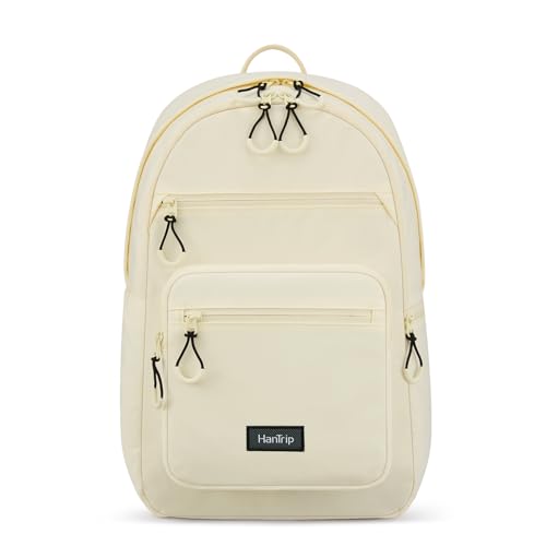 HanTrip 18 Inch Carry on Travel Backpack with Lots of Pockets, Offwhite - color: Offwhite, size: 18 Inch