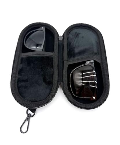 JAVOedge 2-in-1 Hard EVA Shell Zipper Eyeglass Case & Sunglasses with Metal Hook – Shockproof Protector Travel Case