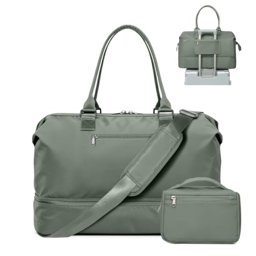 Travel Duffel Weekender Bag Women Tote Carry On Bags With Shoe Compartment