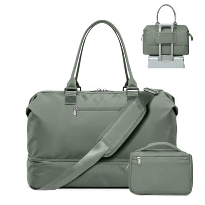 Travel Duffel Weekender Bag Women Tote Carry On Bags With Shoe Compartment