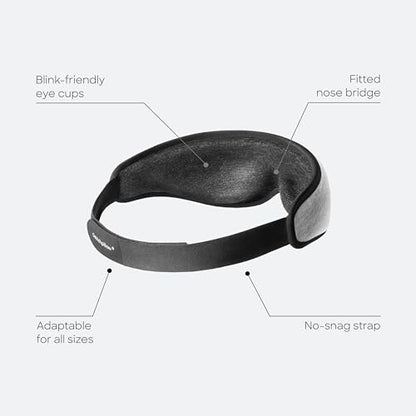 Ostrichpillow Eye Mask 3D Sleep Mask, 100% Blackout Pressure-Free, Washable - color: Midnight Grey