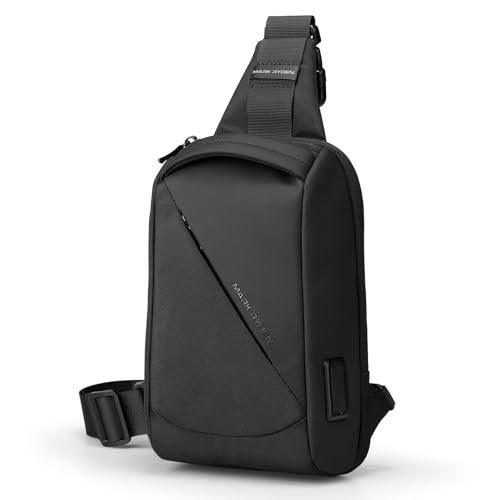 MARK RYDEN Crossbody Sling Bag for Men with RFID Anti-Theft Pocket | Lightweight Shoulder Bag with USB Port, Water-resistant Chest Bag for Hiking,Work,Daypack
