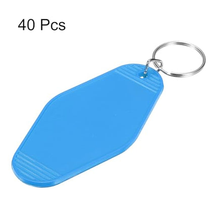 uxcell Hotel Keychains Blank Plastic - color: Bright Blue