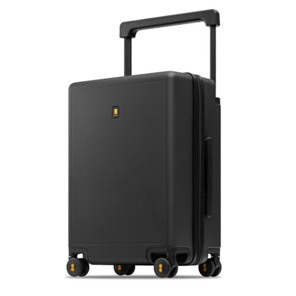 LEVEL8 Wide Handle Carry on Luggage, 20 Inch Hardshell Suitcase, Black - color: Black, size: 20Inch