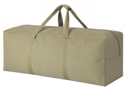 DoYiKe Canvas Travel Duffle Bag,Military Tent Duffel Storage Armygreen - color: Armygreen, size: 60L