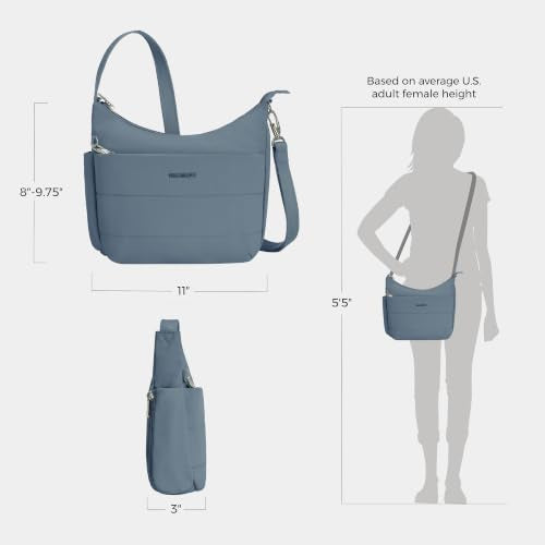 Travelon Anti-theft Roam Medium Crossbody - color: Storm