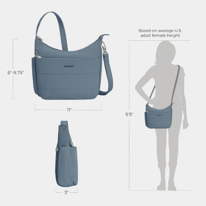 Travelon Anti-theft Roam Medium Crossbody - color: Storm