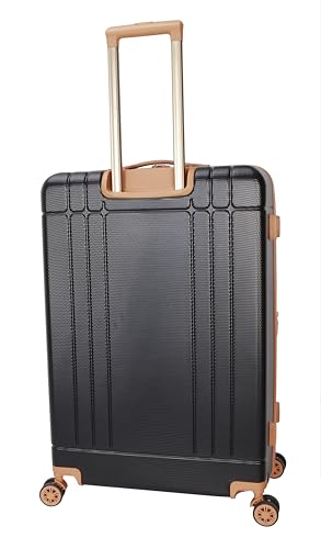 Dockers Hooper Hardside Expandable 8-Wheel Spinner Travel Checked Luggage, 28-Inch, Black - color: Black, size: 28-Inch Checked