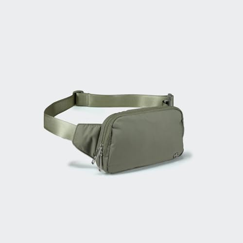 Pander Belt Bag Large 2L, Nylon Fanny Pack Purse for Women and Men with Adjustable Strap - color: Grey Sage